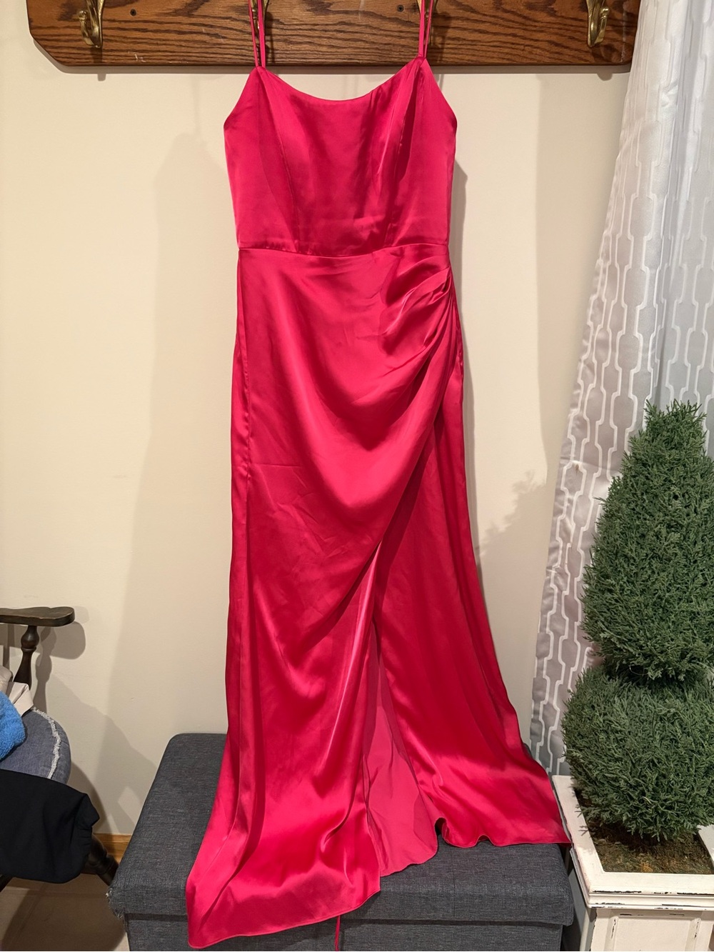 Birdy Grey Fuschia Satin Wedding Dress